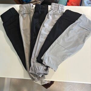Baseball pants, Six pair, various brands and size.